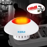 Loud Indoor Siren Wireless Flashing Siren Alarm Horn Red Light Strobe Siren