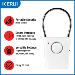 Handle Alarm Door Security Alarm with Adjustable Settings Alarm Equipment
