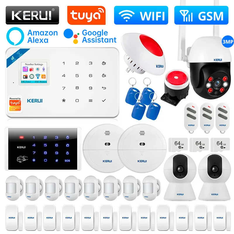 Alarm System for Home WIFI GSM Alarm Support Alexa Tuya Smart Motion Sensor